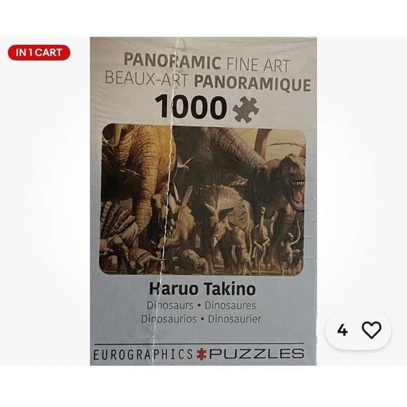 LOT OF 2 1000Pc Jigsaw Puzzle Springbrook Natures Delight Crimson Road-Dinosaurs - Picture 4 of 4